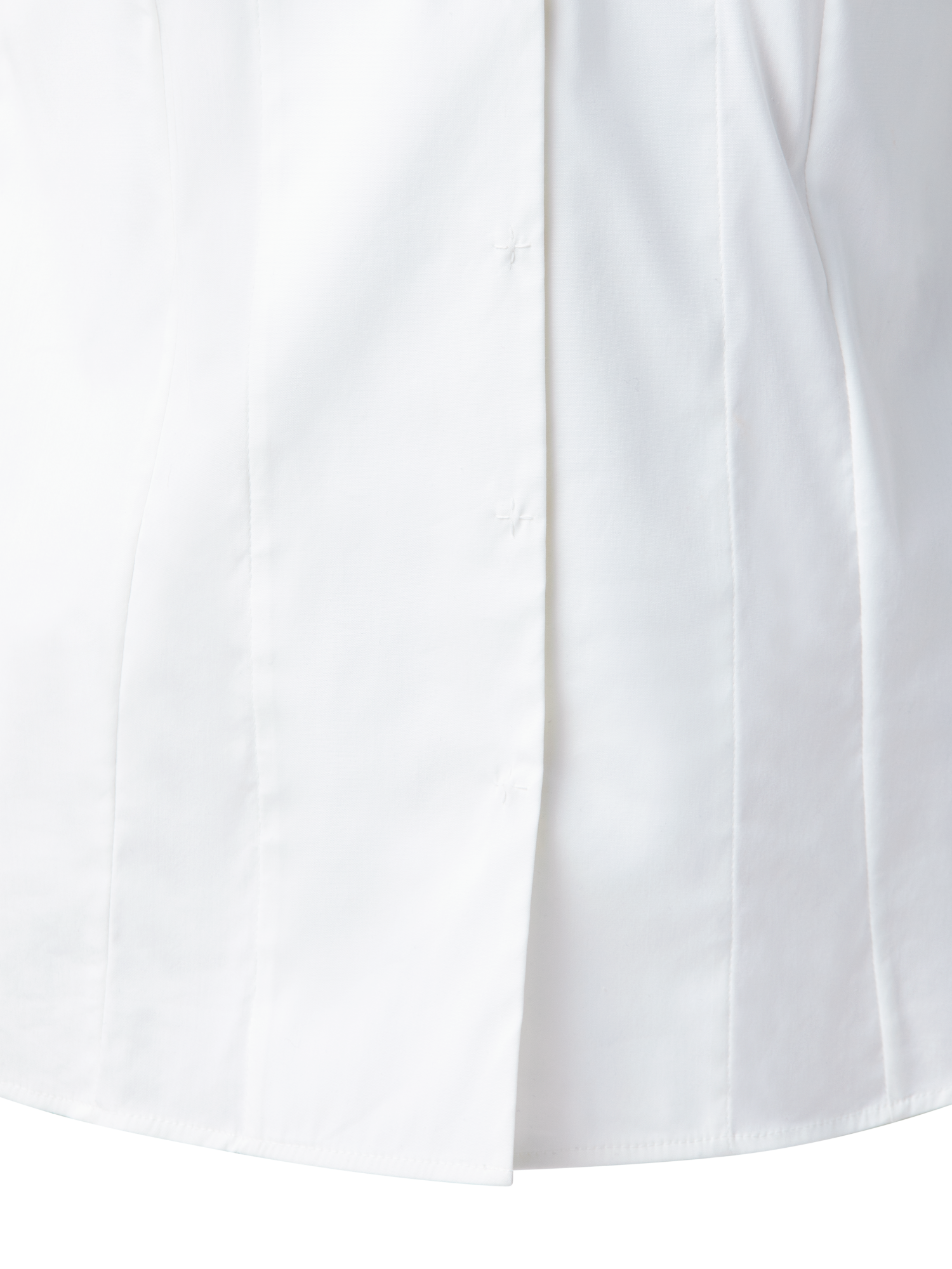 Designer Bluse in Baumwolle Stretch - Weiss