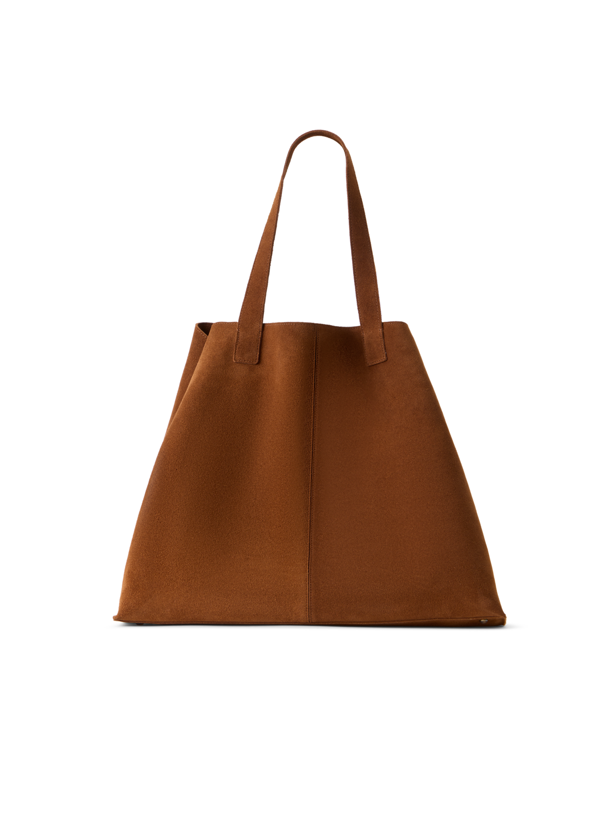 Designer Ai XL Schultertasche aus Veloursleder - Braun