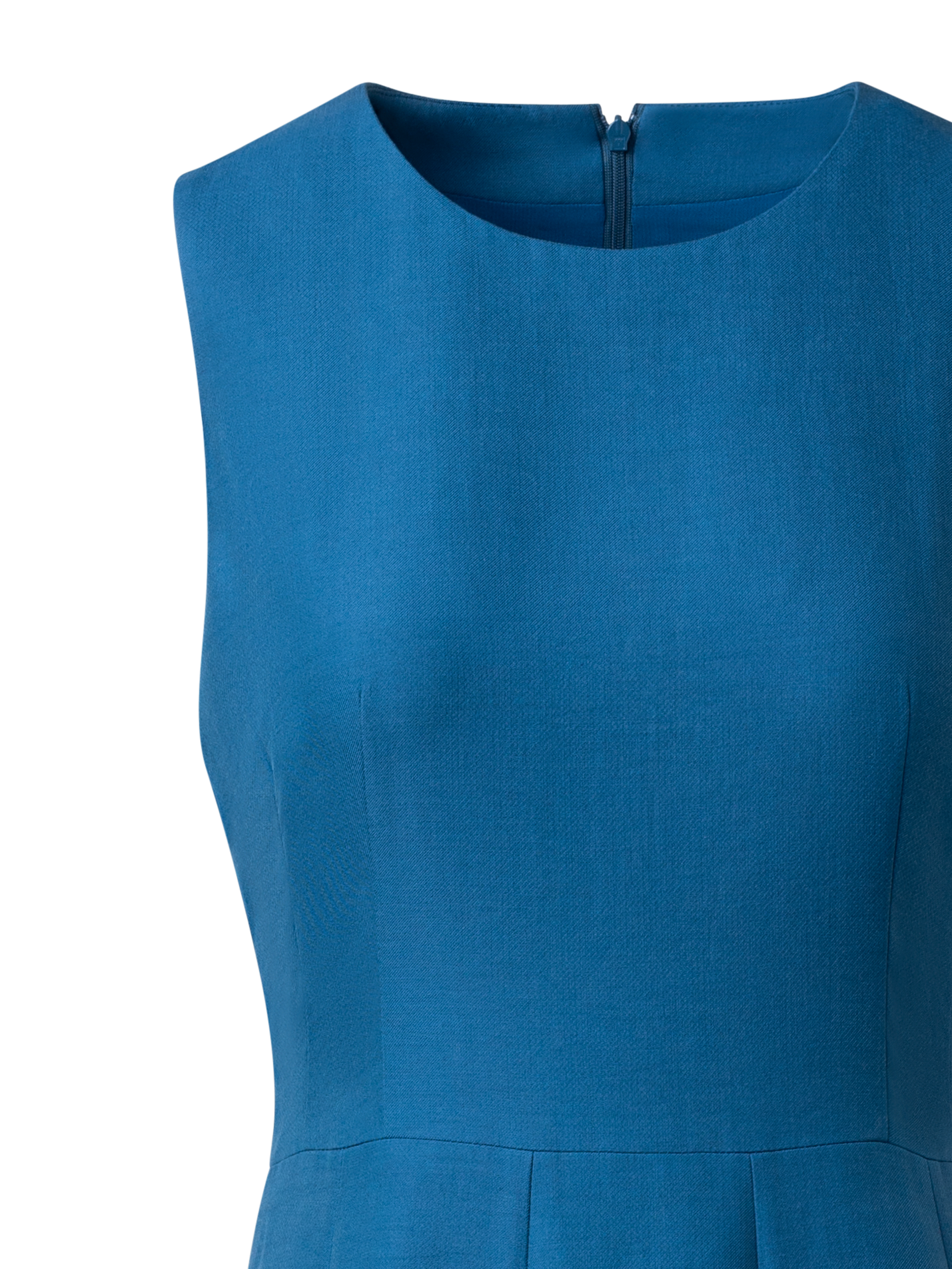 Designer Ärmelloses Fit & Flare Midikleid - Blau