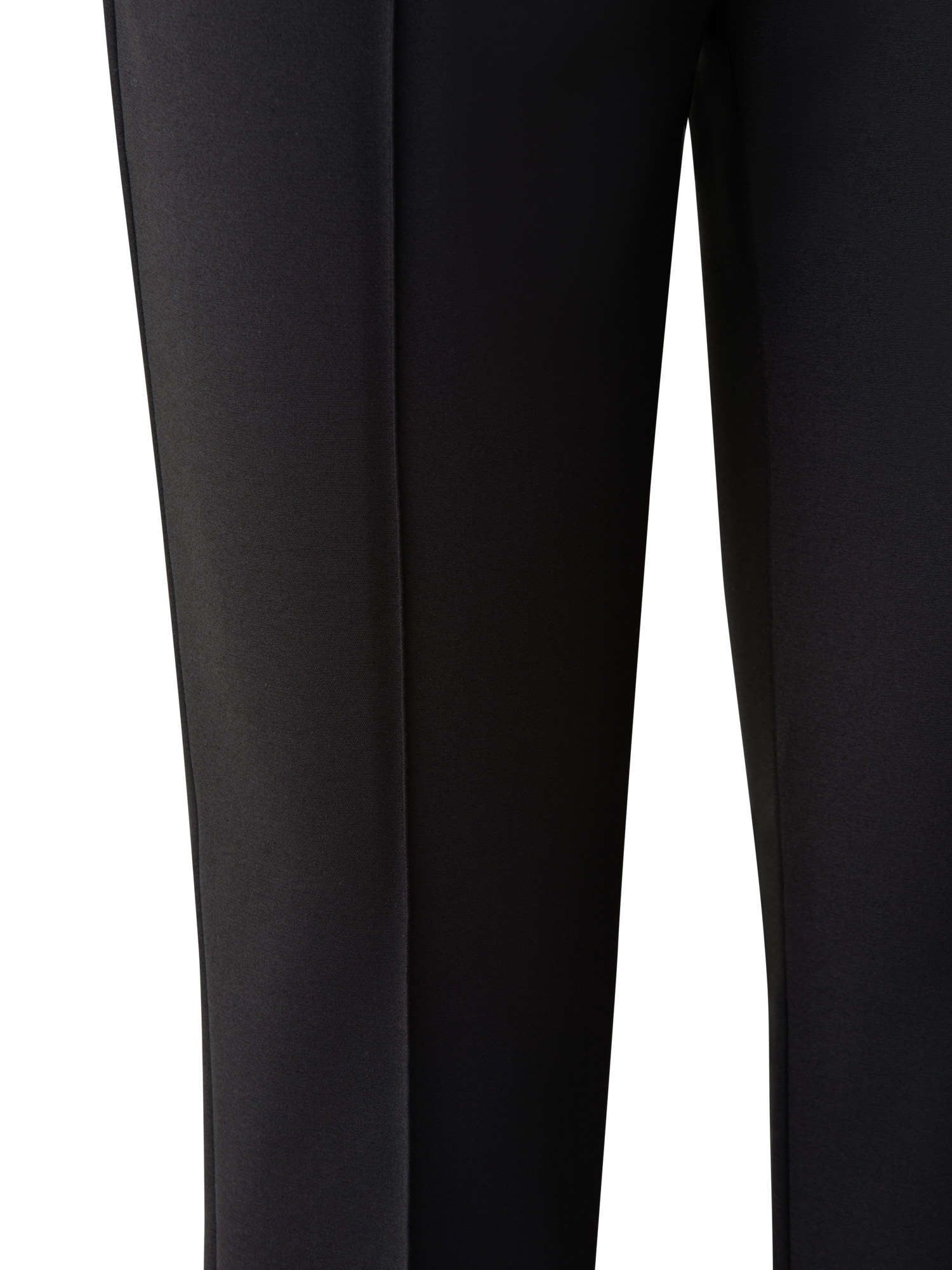 Designer Cropped Slim Hose aus Baumwoll-Techno-Stretch - Schwarz - Beige