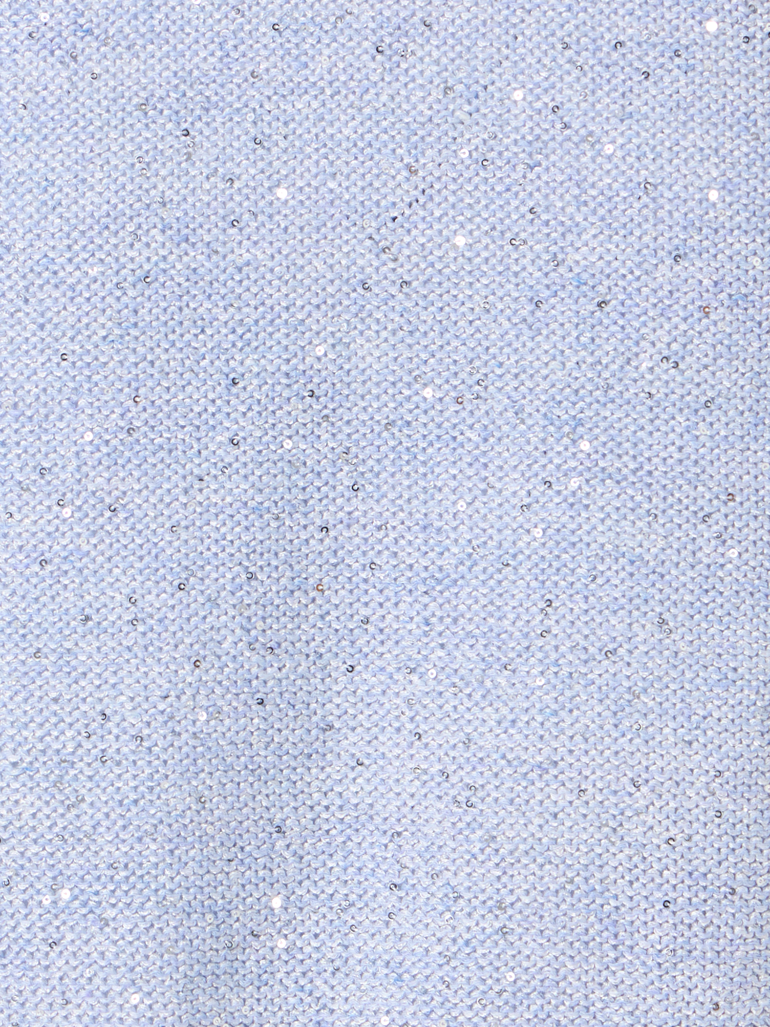 Designer Ärmelloses Strickoberteil aus Leinen und Baumwolle mit Pailletten - Blau