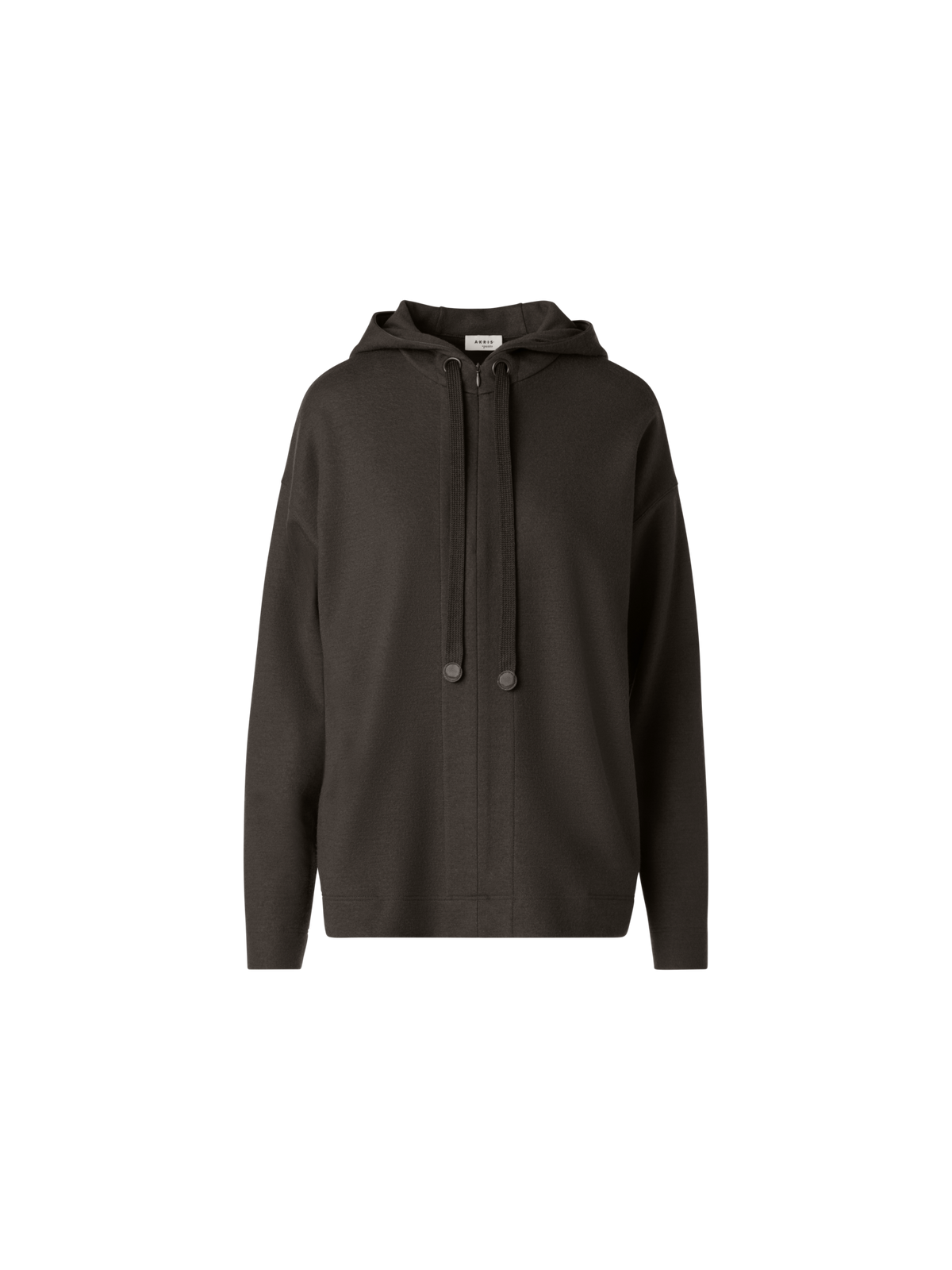 Designer Oversized Wolljersey Kapuzenpulli - Braun