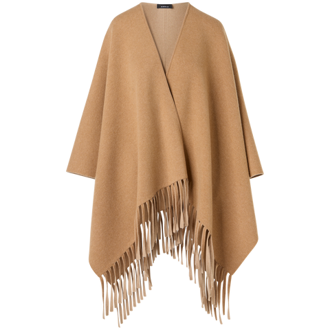 Strickcape aus Kaschmir-Doubleface