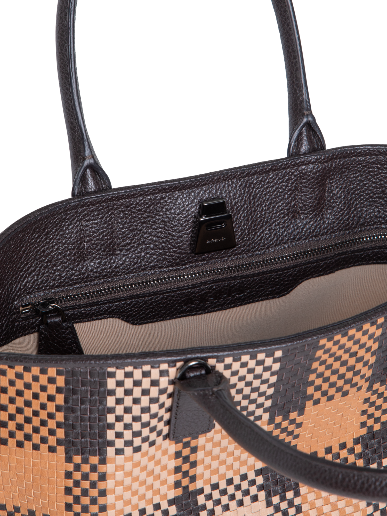 Designer Ai Small Top Handle Tote - Braun - Bunt