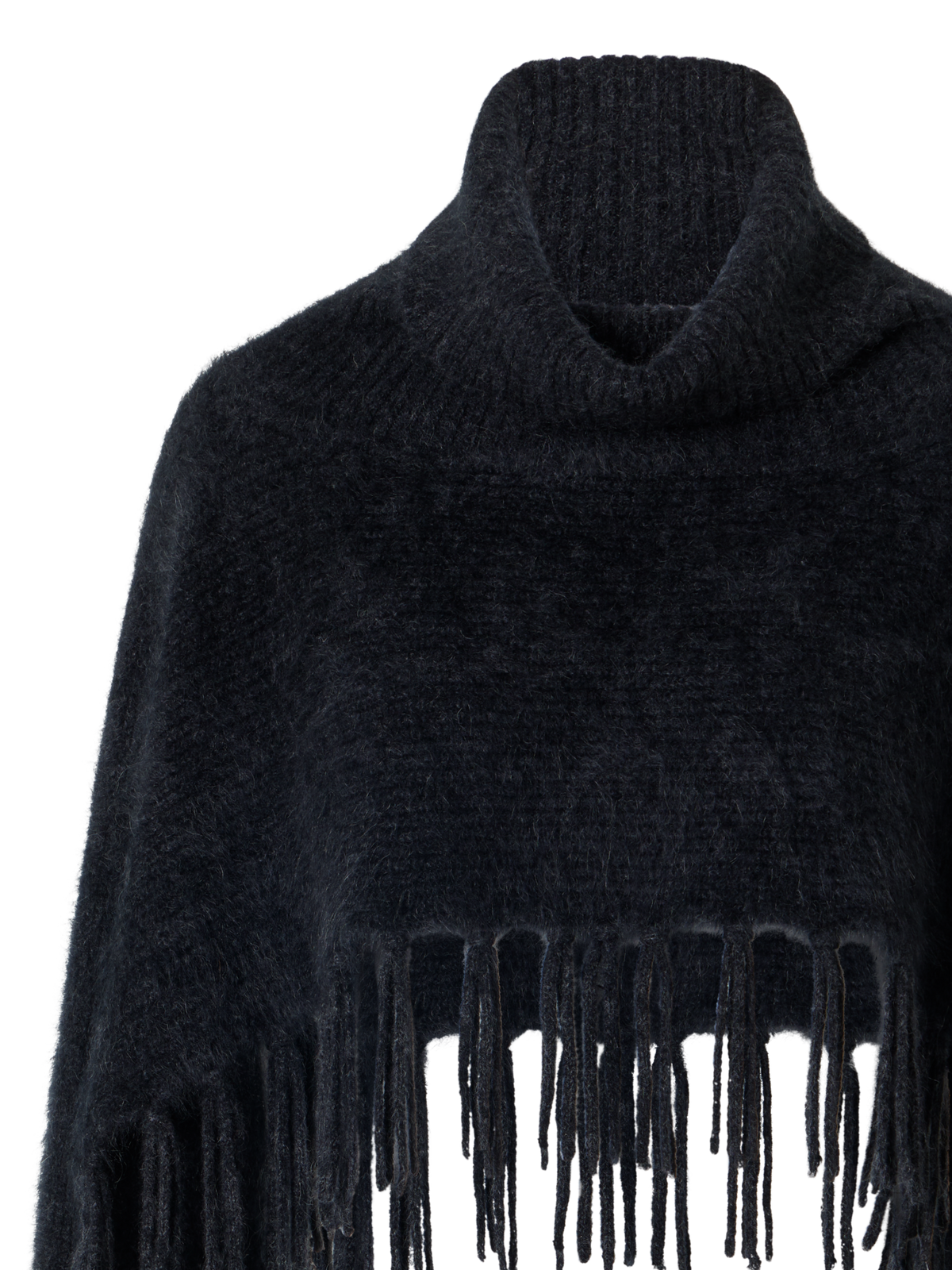 Designer Cape-Schal aus Cloud Cashmere mit Rollkragen - Grau