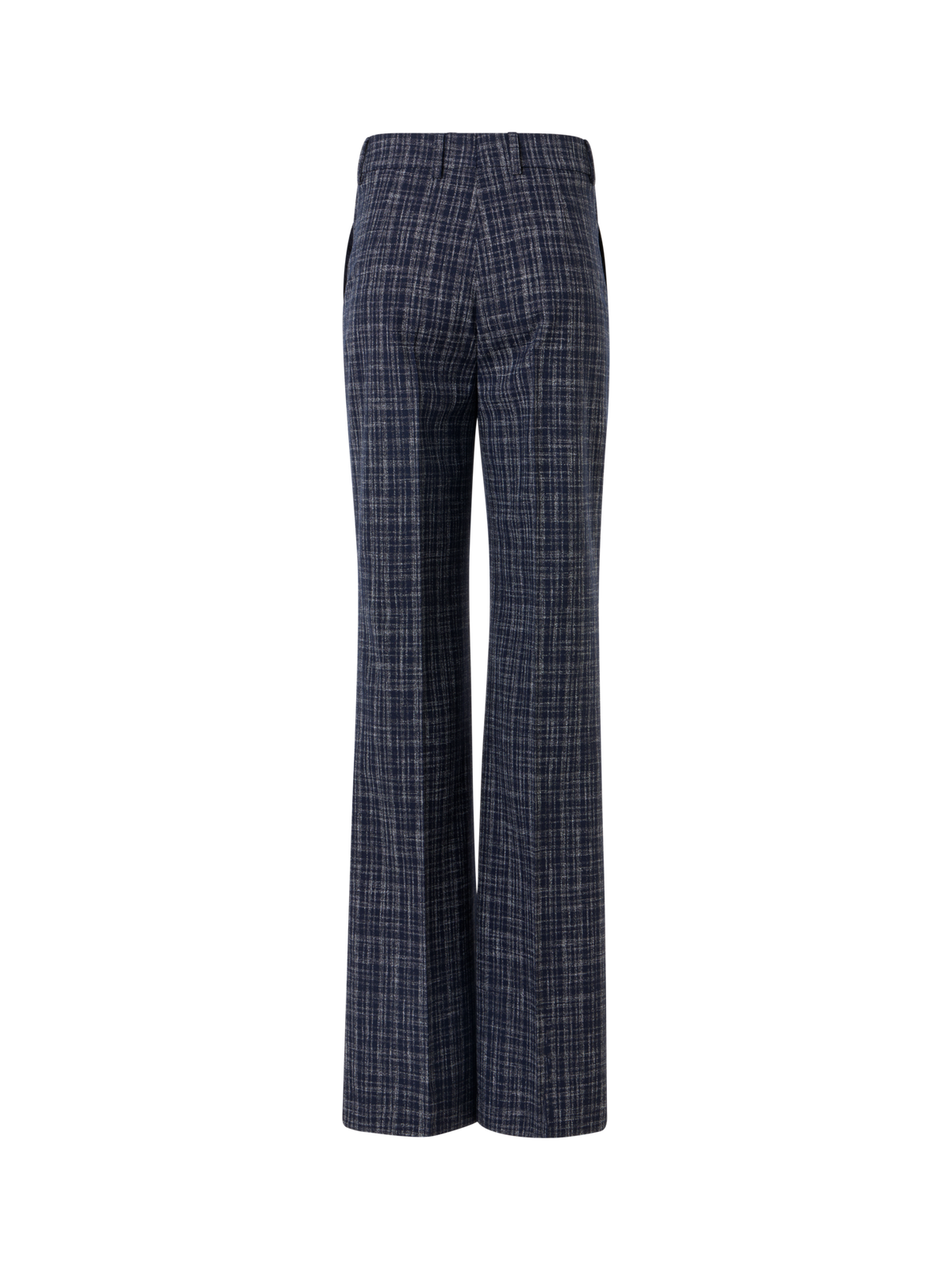 Designer Florine Weite Gerade Hose aus Woll-Viskose-Mischgewebe - Dunkelblau