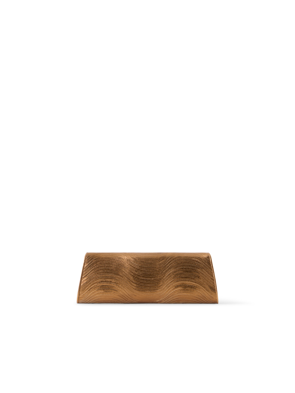Designer Anouk Small Trapez-Clutch mit Streifenstickerei - Gold