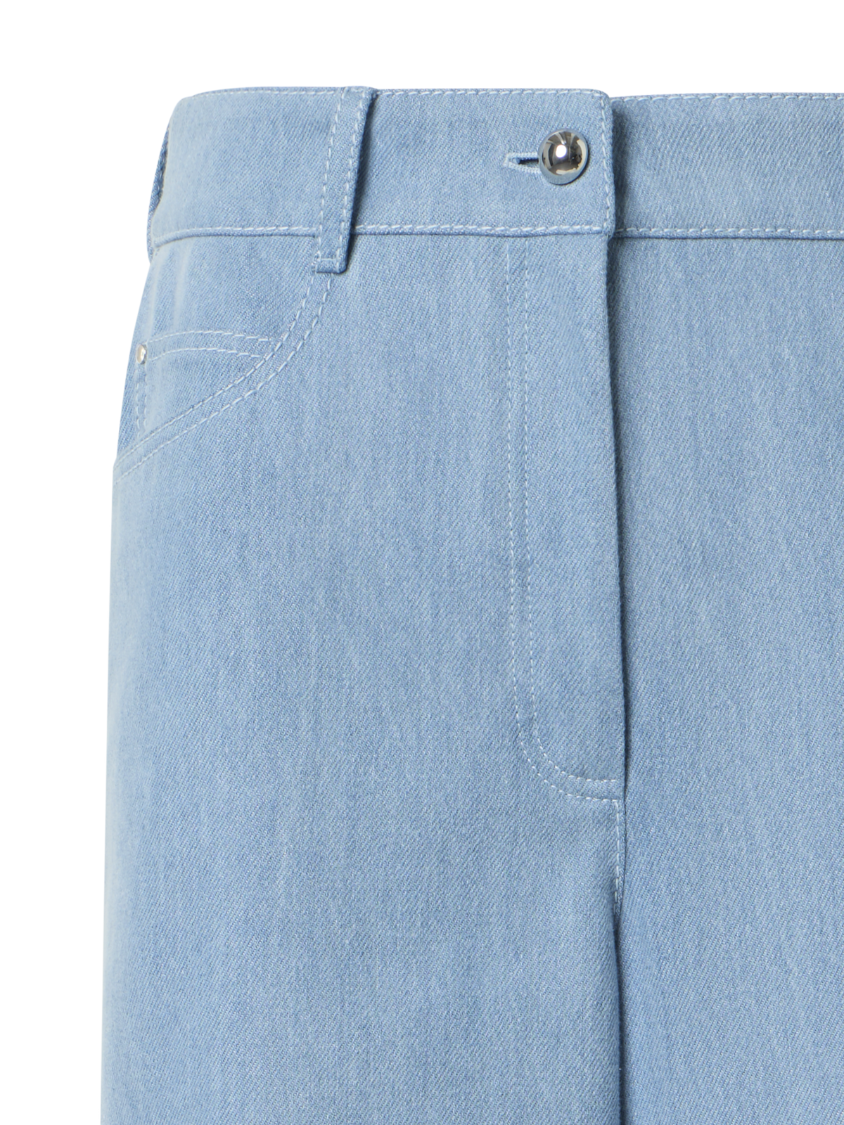 Designer Cooper Wide Leg Hose aus Stretch-Baumwolldenim - Blau
