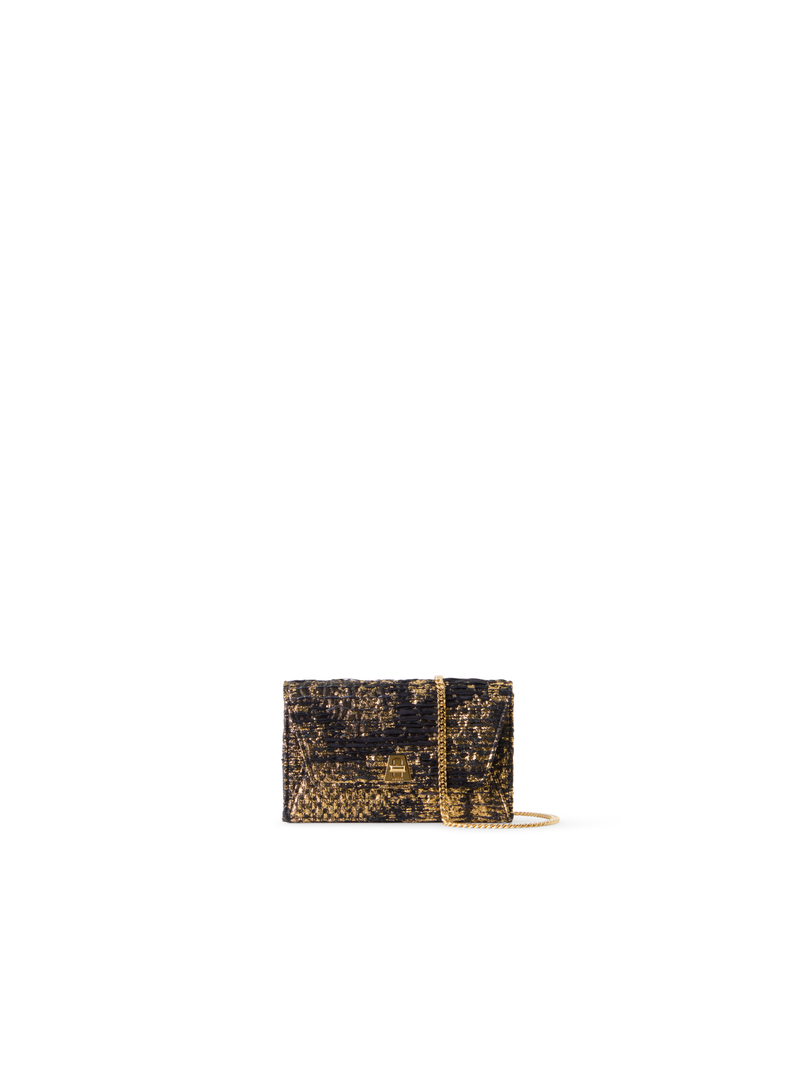 Designer Anouk Envelope Clutch in Fragmented Jacquard - Bunt - Gold