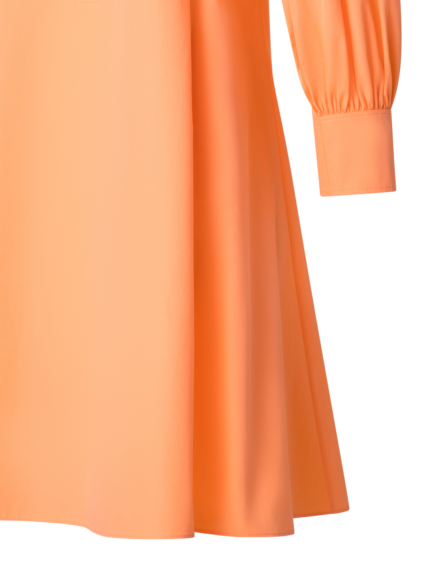 Designer Baumwoll-Blusenkleid - Orange
