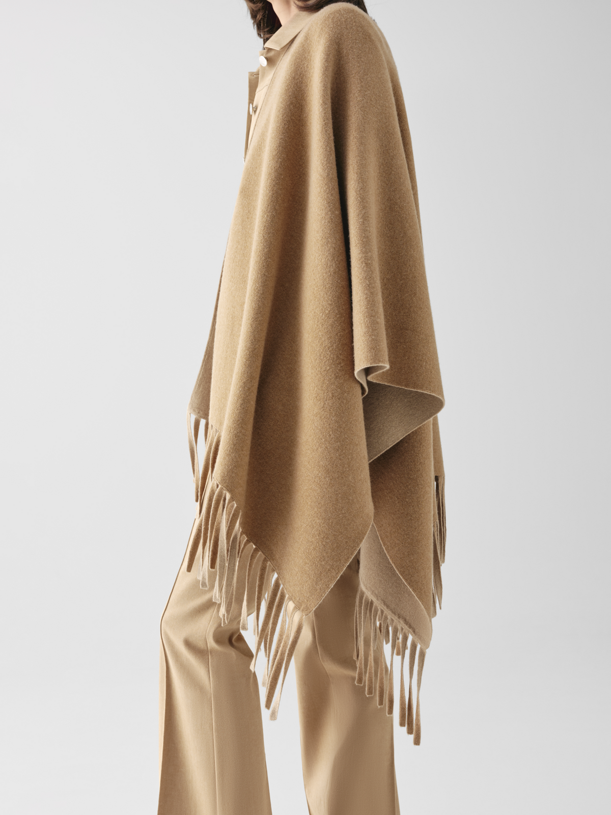 Designer Strickcape aus Kaschmir-Doubleface - Braun #editorial