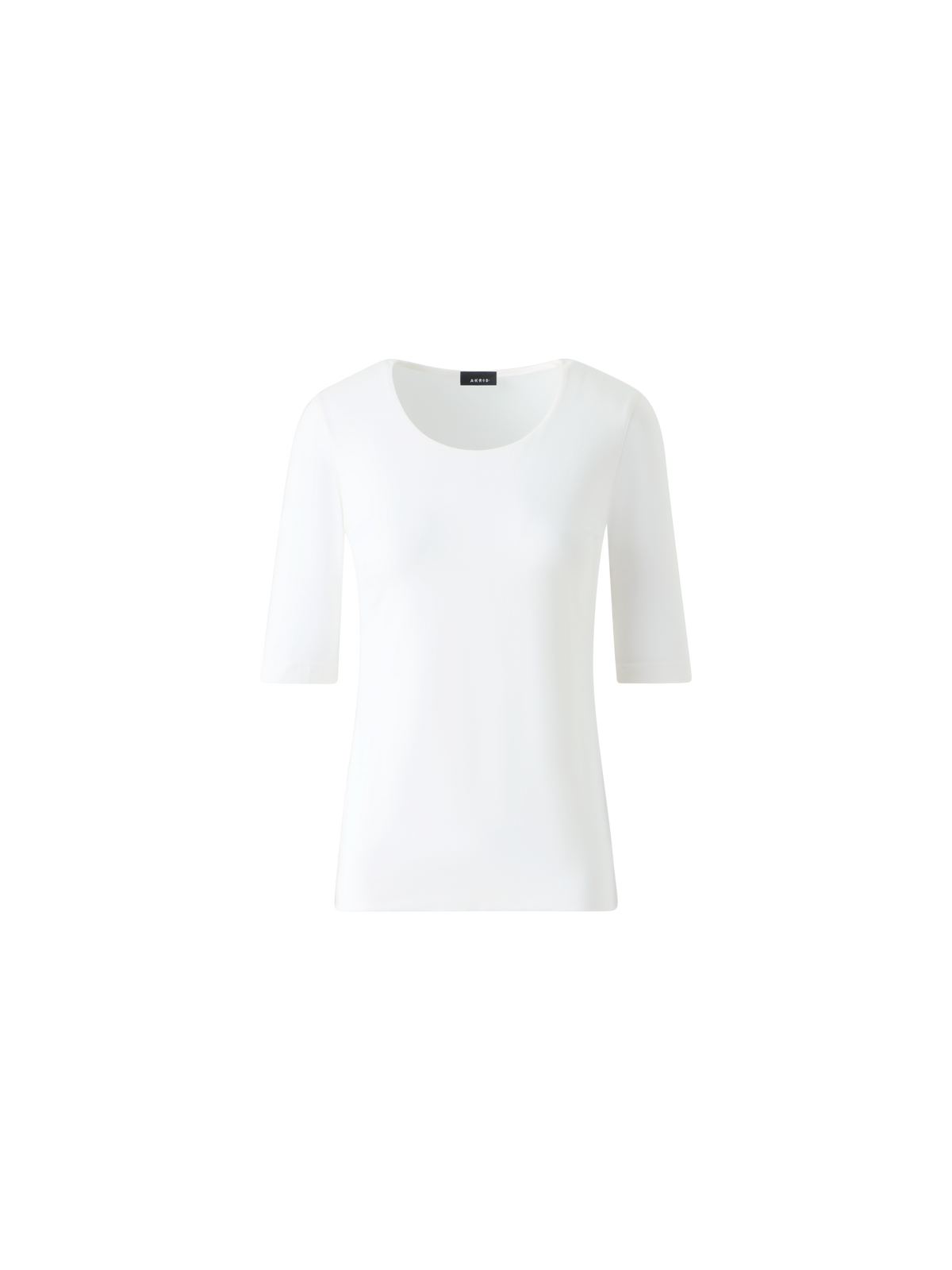 Designer T-Shirt aus Baumwoll-Jersey  - Weiss