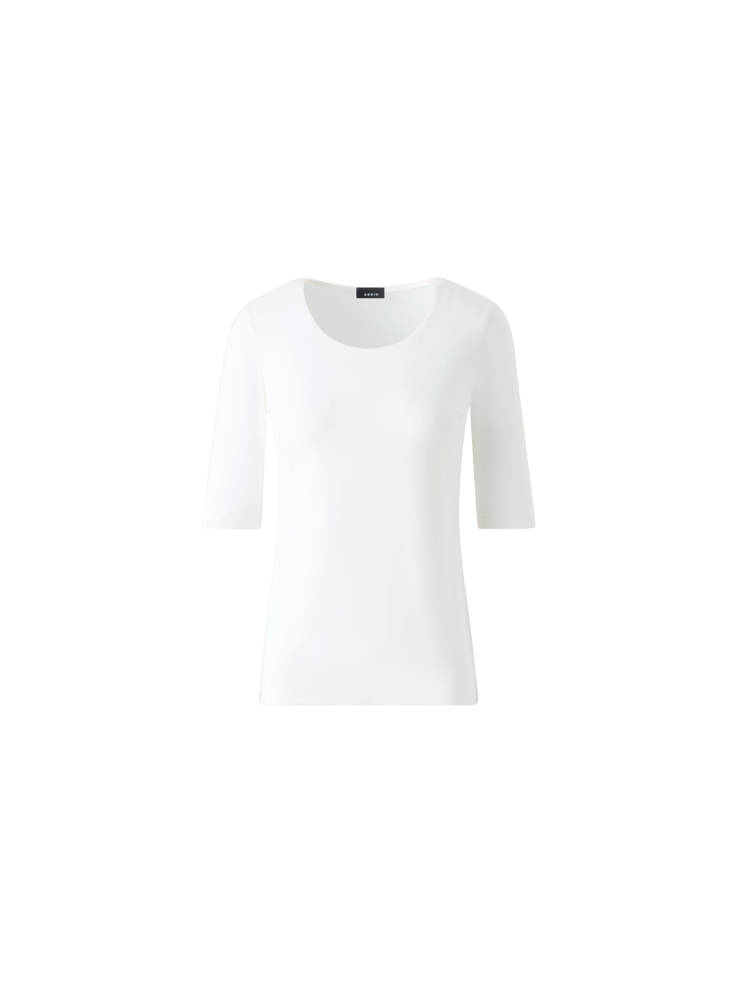 Designer T-Shirt aus Baumwoll-Jersey  - Weiss