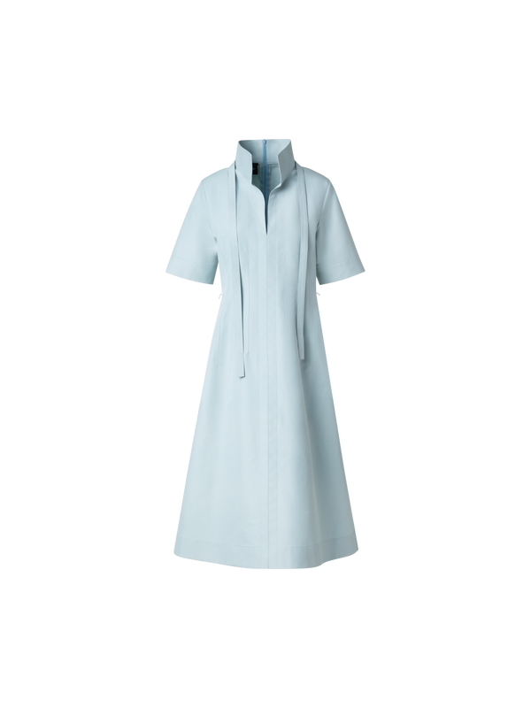Designer Midikleid aus Baumwolle - Blau