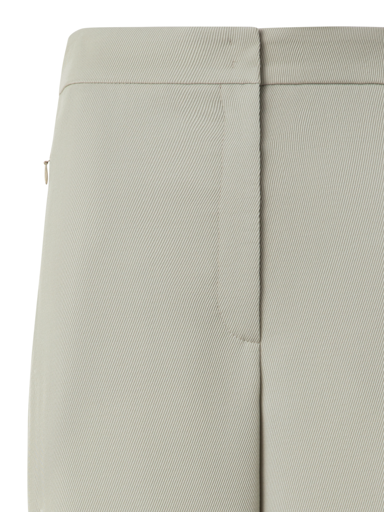 Designer Weite Hose aus Wolle Tricotine - Beige