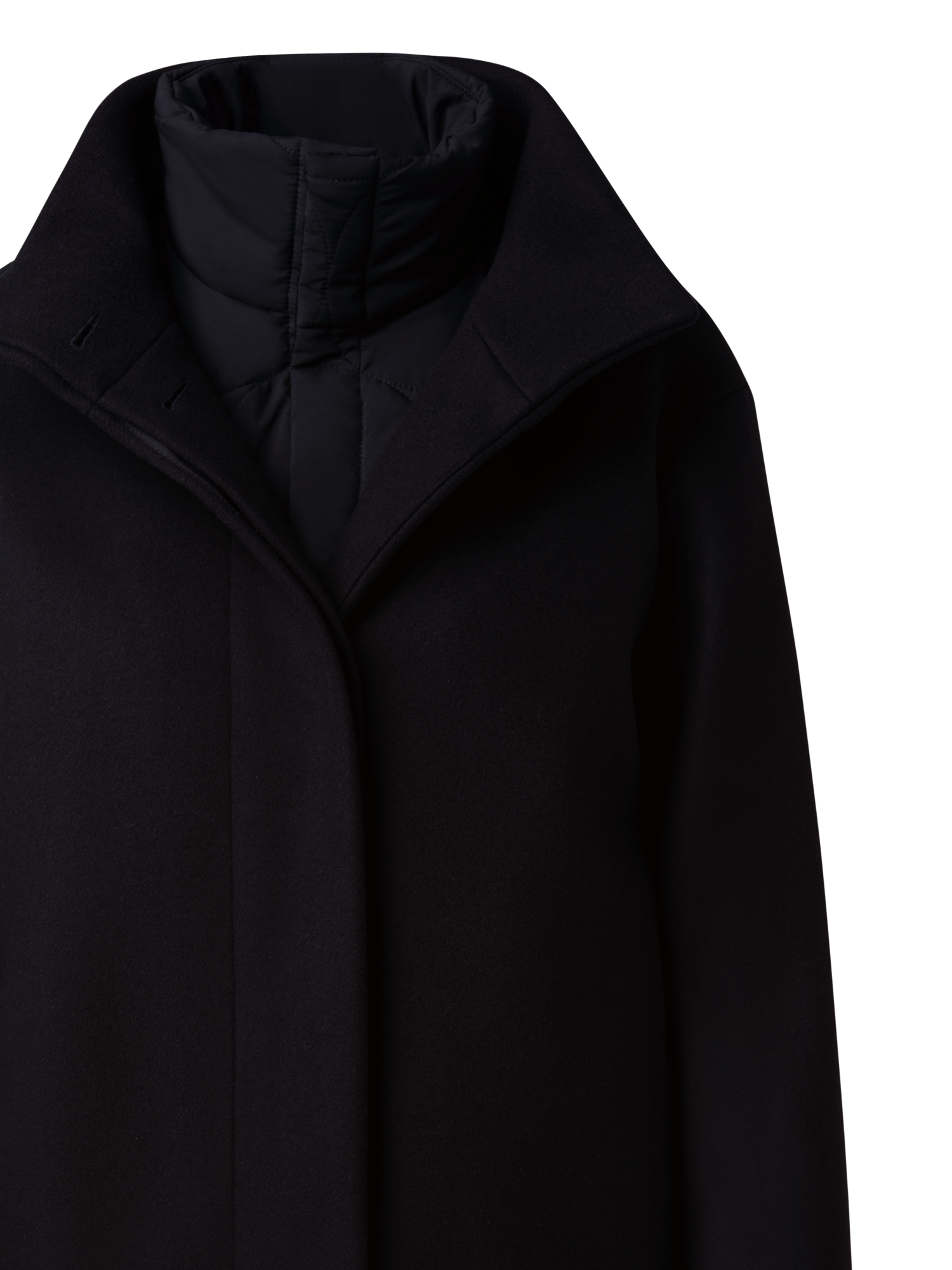 Designer Langer 3-in-1 Mantel - Dunkelblau - Blau