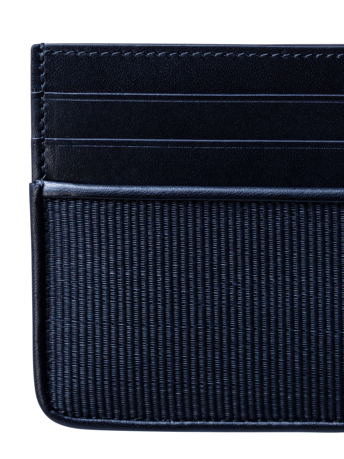 Designer Kartenetui aus Rosshaar und Leder - Dunkelblau - Blau