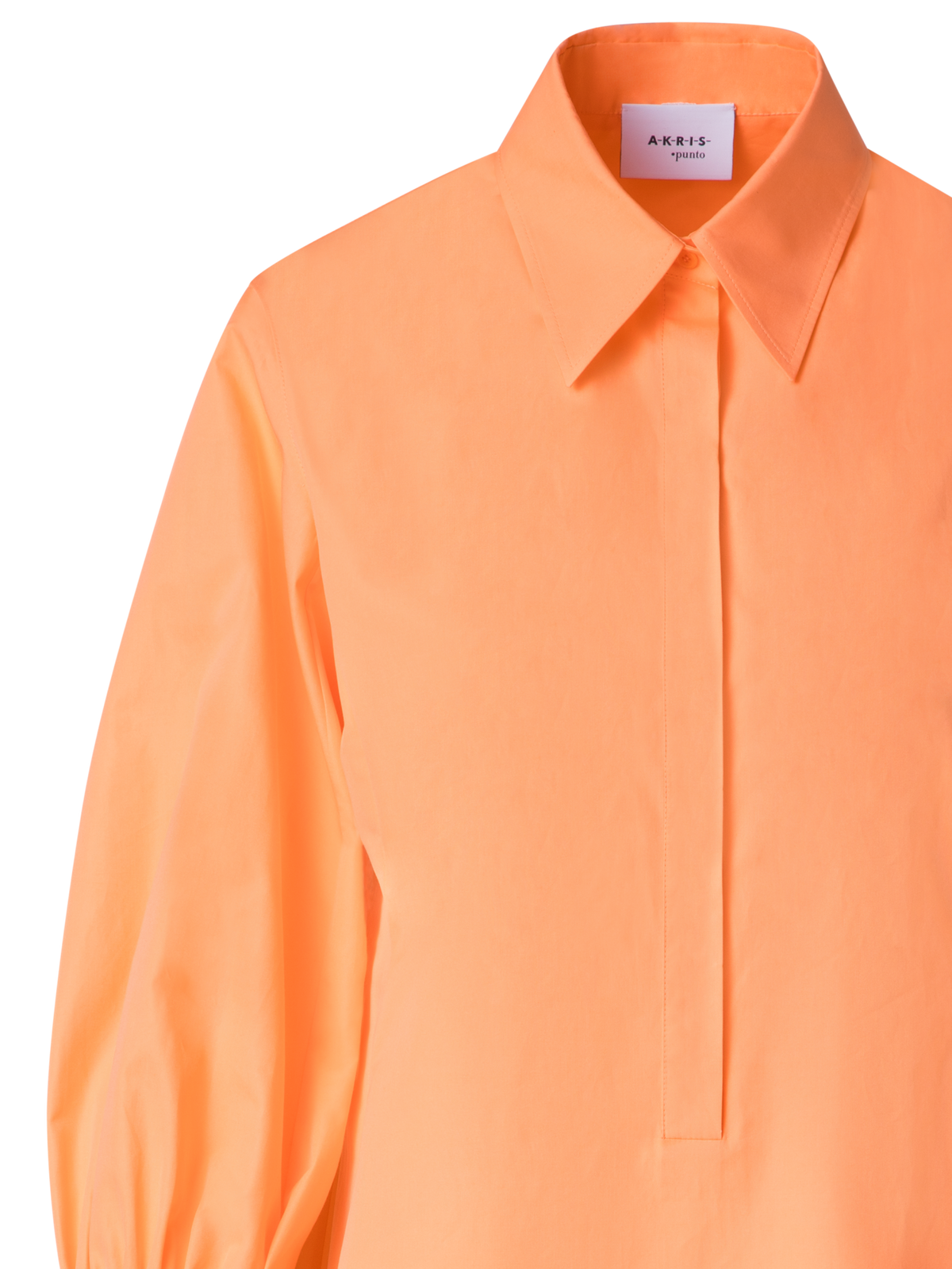 Designer Baumwoll-Blusenkleid - Orange