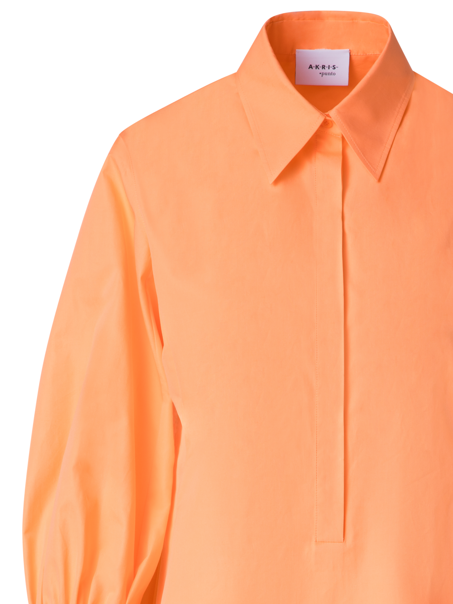 Designer Baumwoll-Blusenkleid - Orange