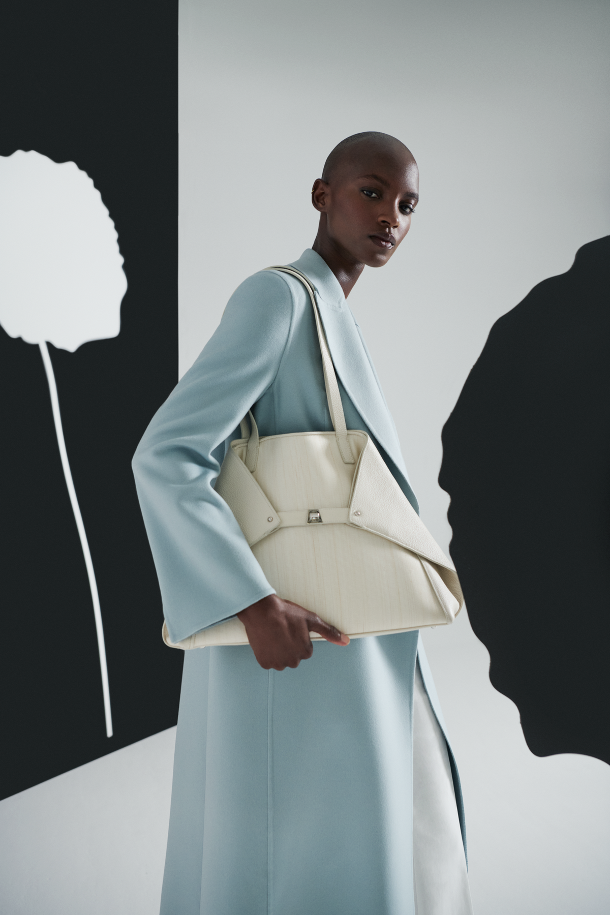 Designer Zweireihiger Mantel aus Kaschmir-Doubleface - Blau #editorial