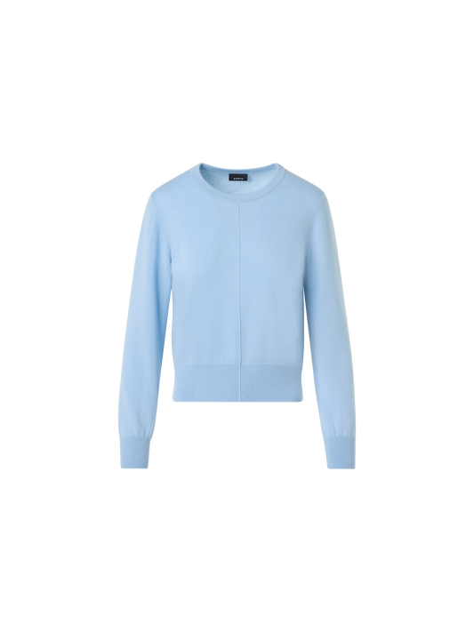 Designer Pullover aus Kaschmir mit Rundhalsausschnitt - Blau