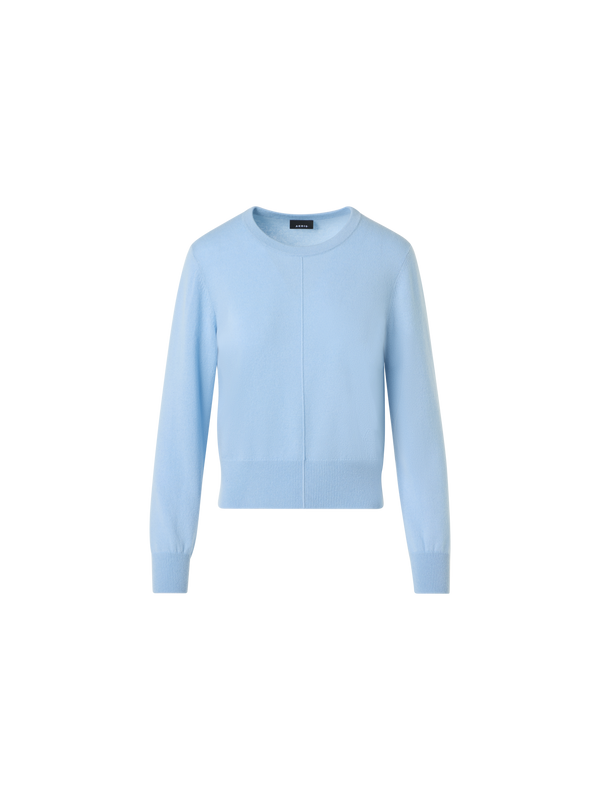 Designer Pullover aus Kaschmir mit Rundhalsausschnitt - Blau