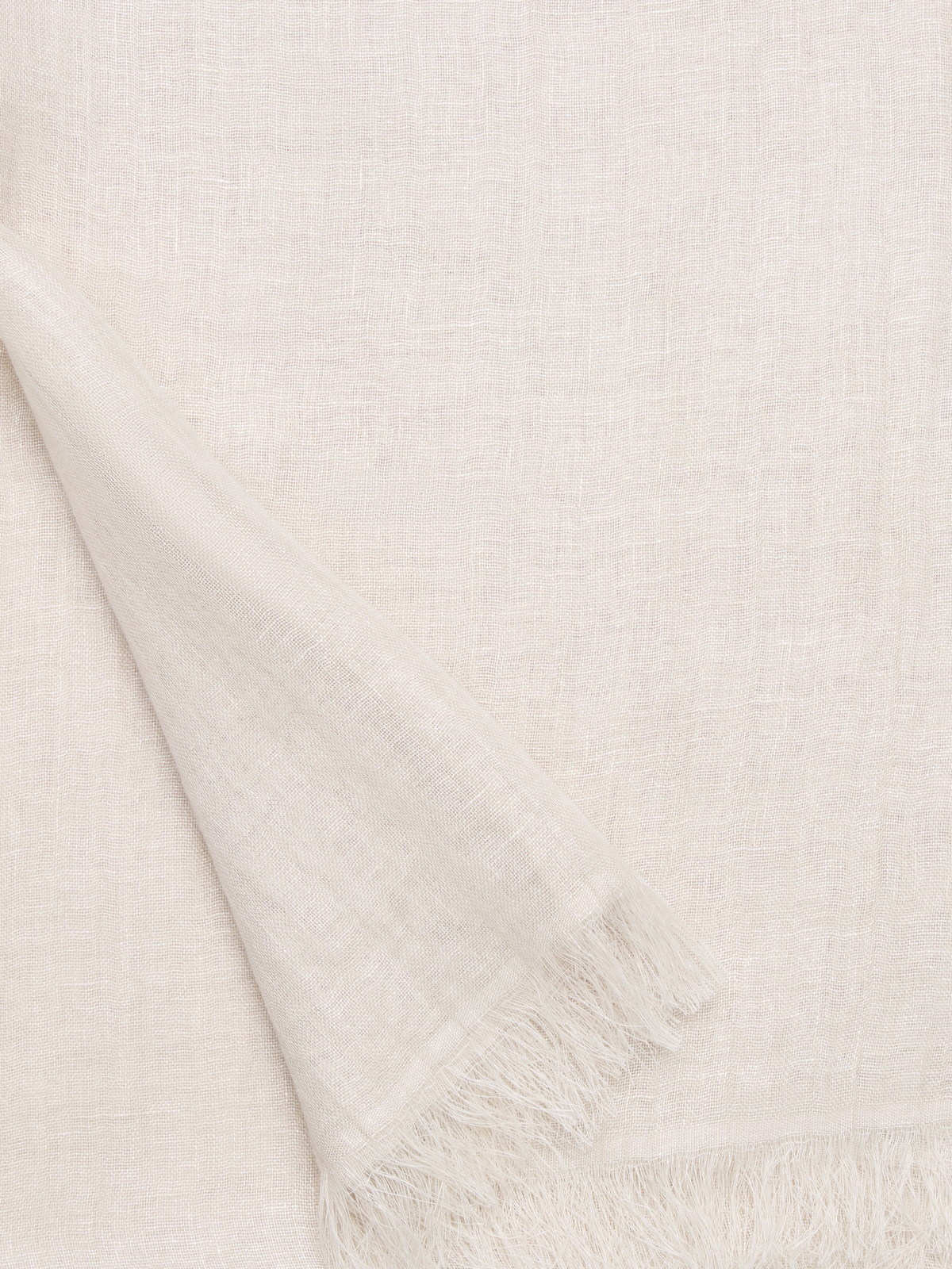 Designer Leinenschal - Beige