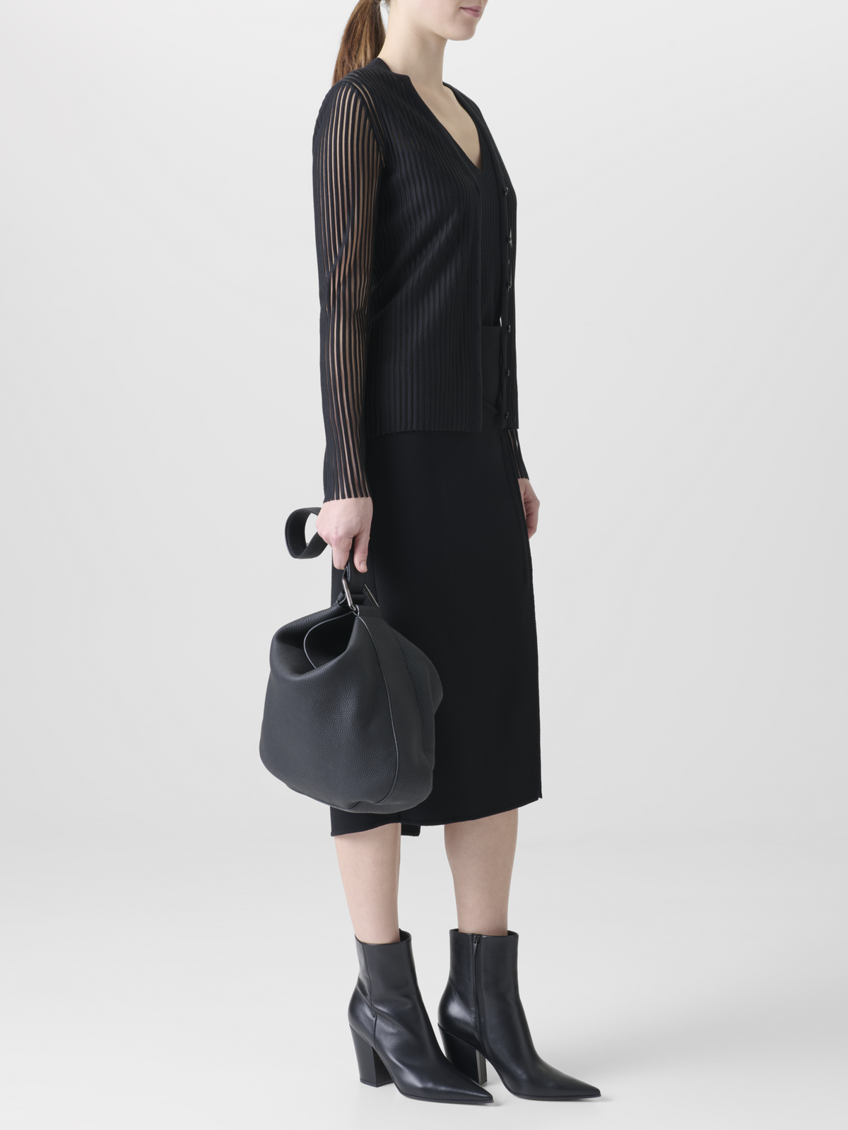 Designer Anna Medium Hobo Bag - Schwarz #editorial