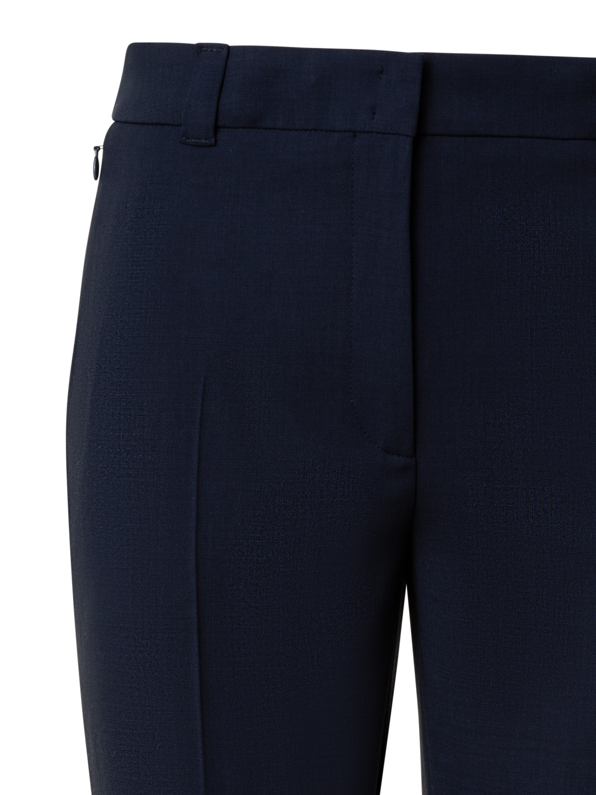 Designer Tapered Hose aus Woll-Doubleface - Dunkelblau - Blau