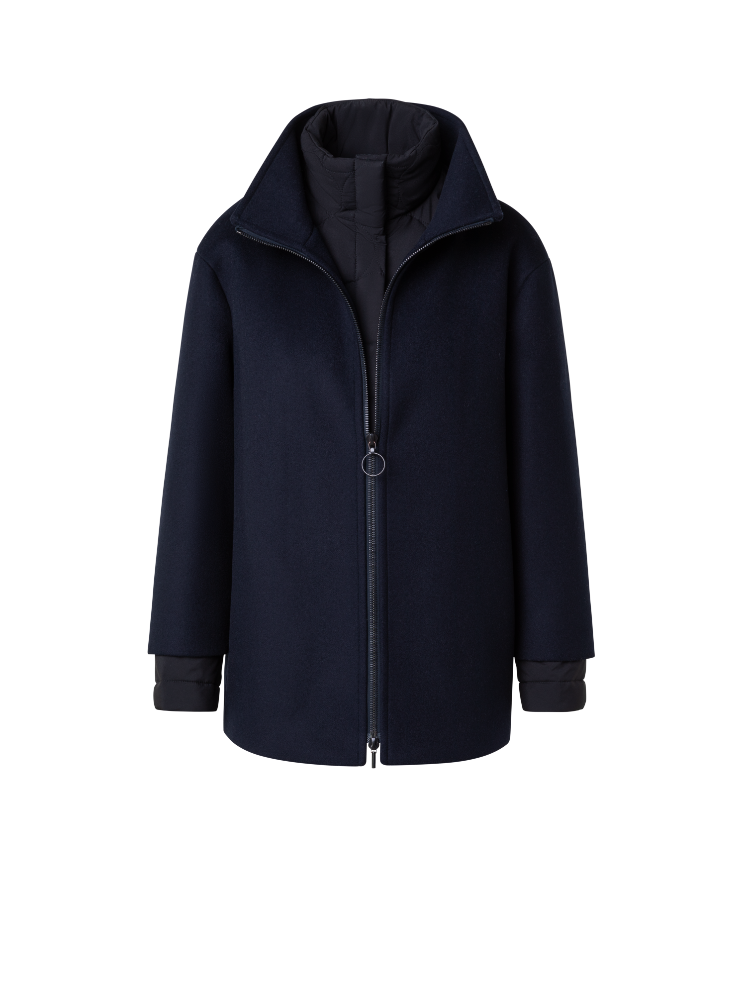 Designer 3-in-1 Kurzmantel - Schwarz