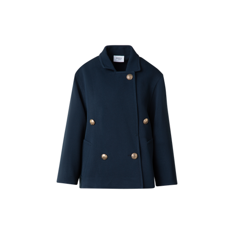 Double-Breasted Wool Pea Coat