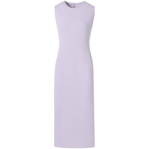 Sleeveless Wool-Crêpe Double-Face Sheath Dress