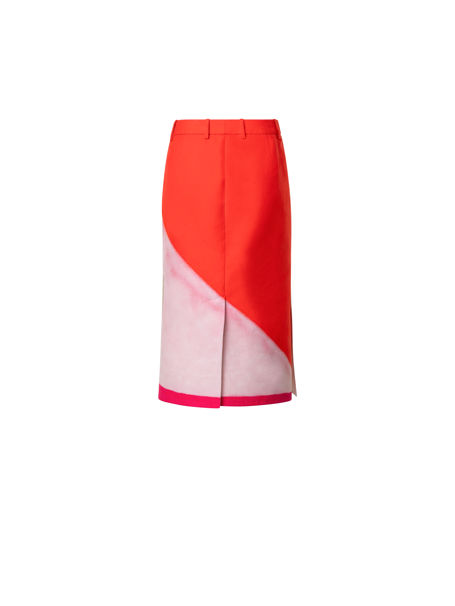 Designer Baumwoll-Seidenrock mit Spectra Druck - Bunt - Orange