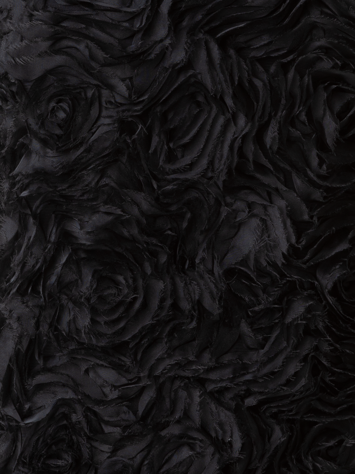 Designer Ärmellose Bluse mit 3D Carnation Stickerei - Schwarz