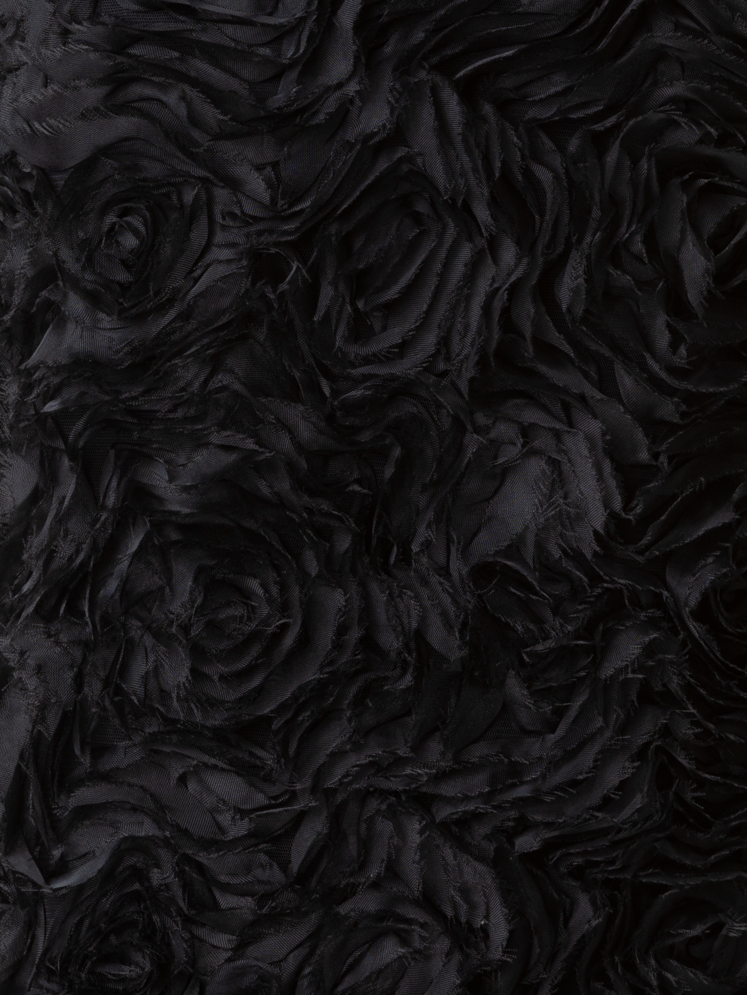 Designer Ärmellose Bluse mit 3D Carnation Stickerei - Schwarz