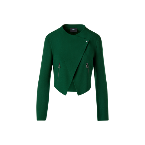Kurze Jacke aus Woll-Doubleface