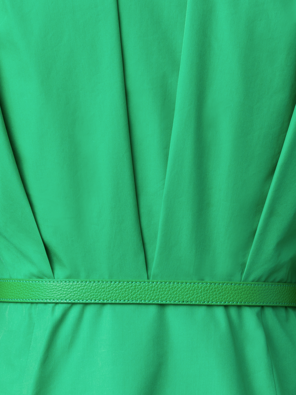 Designer Kurzes Plissee-Blusenkleid aus Baumwolle - Grün