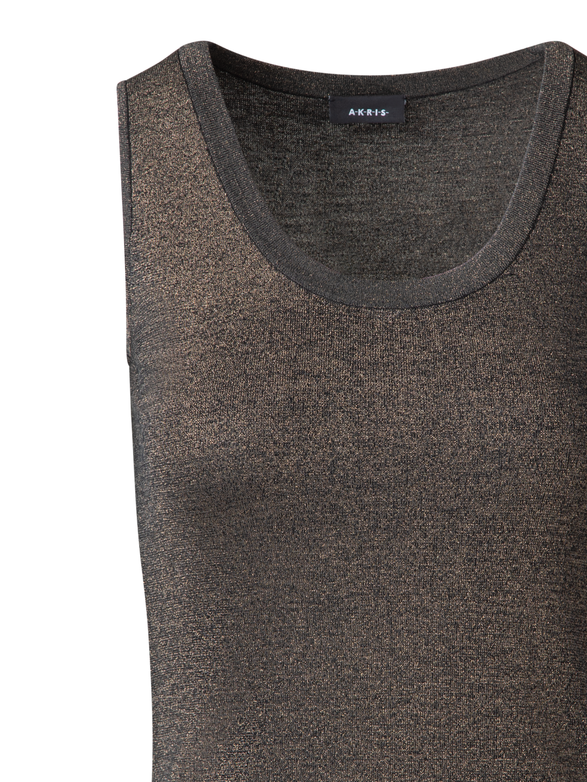 Designer Seiden-Tank-Top mit goldenem Lurex