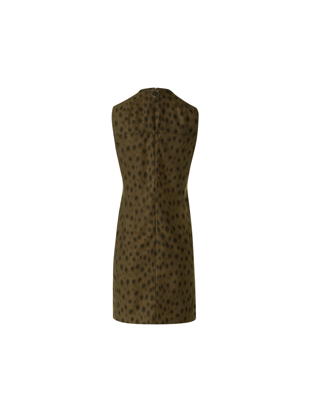 Designer Kurzes Techno Etui Kleid im Leopard Print - Braun