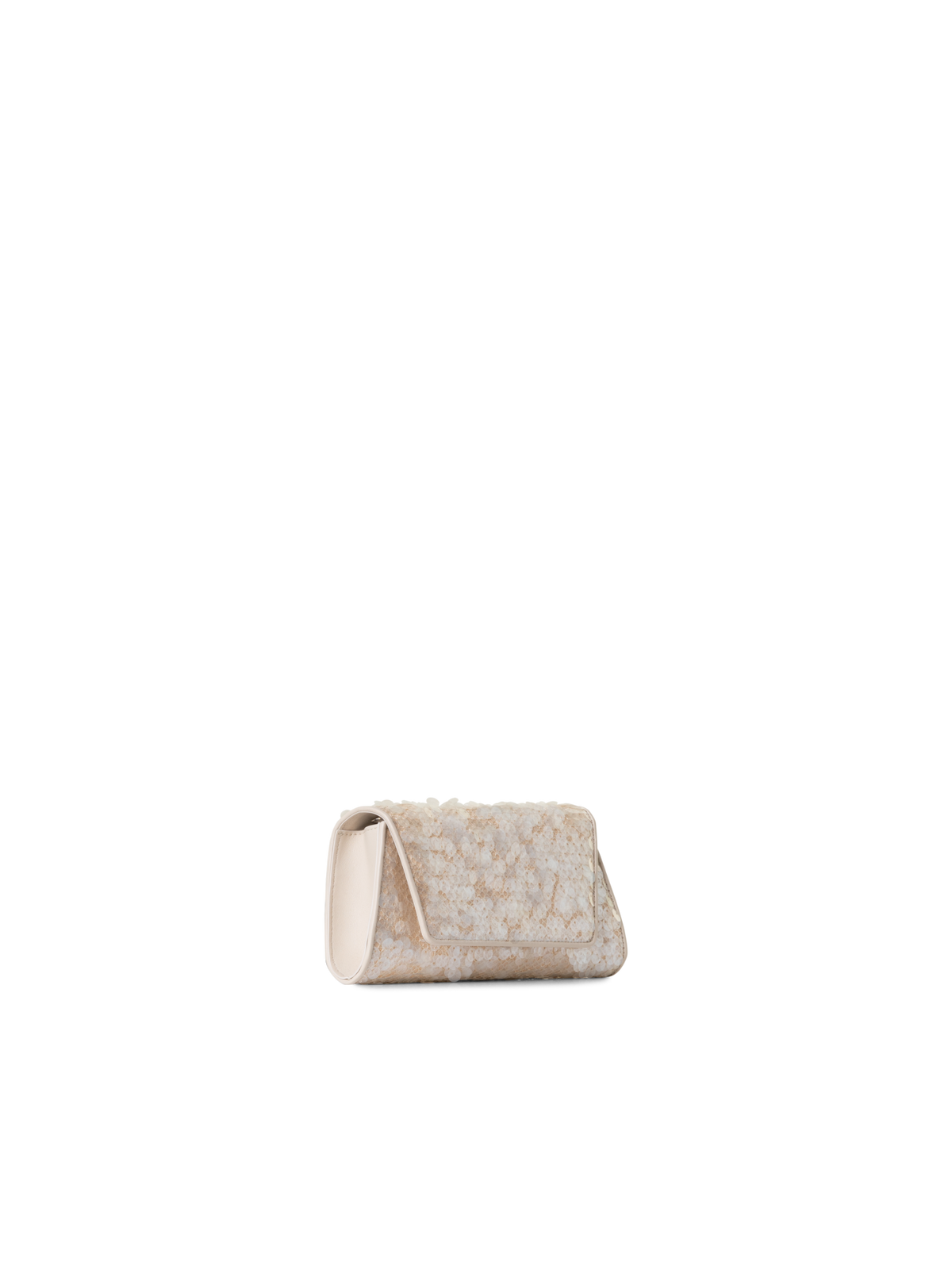 Designer Anouk Mini Trapezoid Clutch - Ecru - Rosa - Weiss
