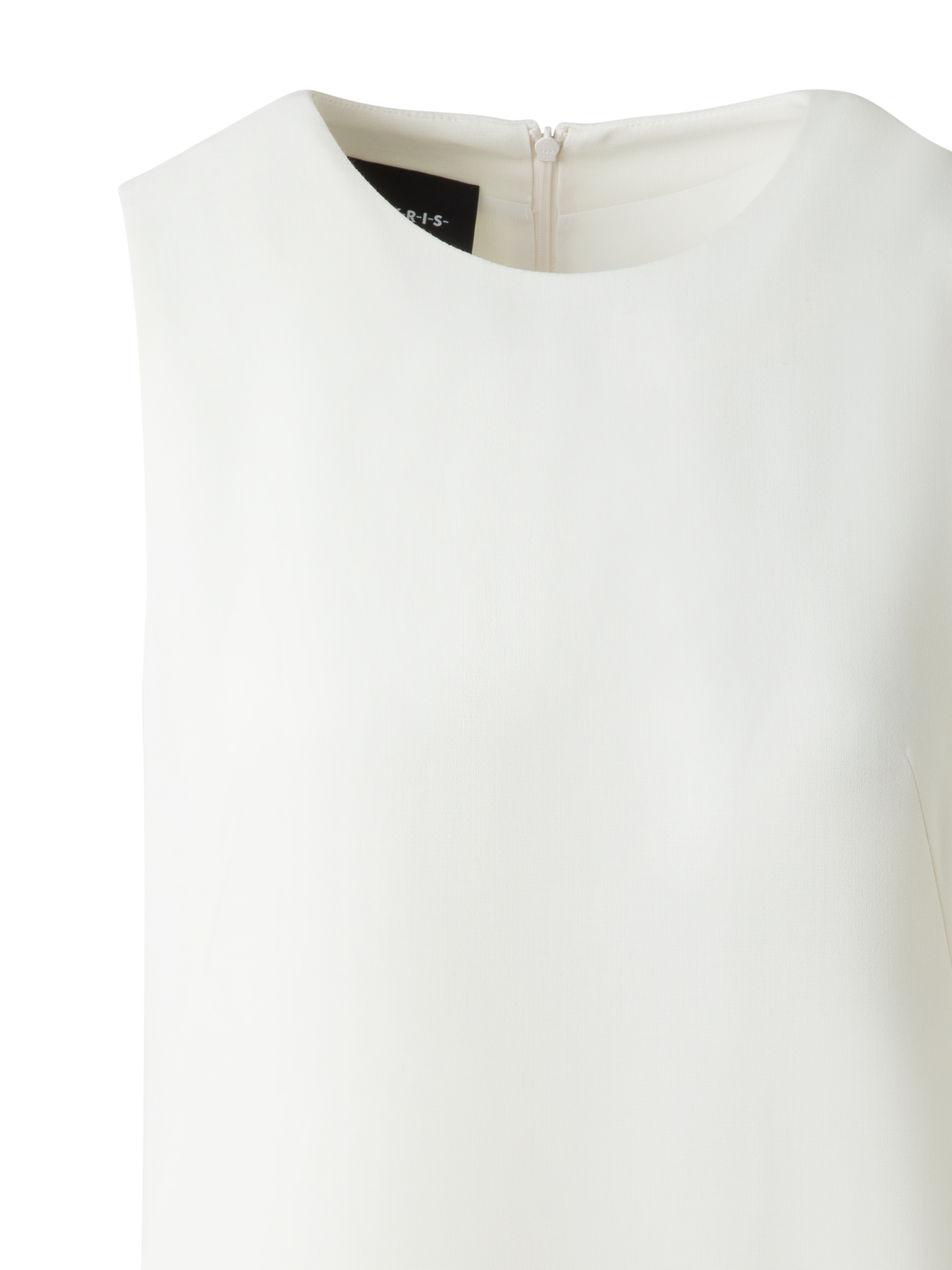 Designer Gerades Midikleid aus Woll-Doubleface - Ecru - Weiss