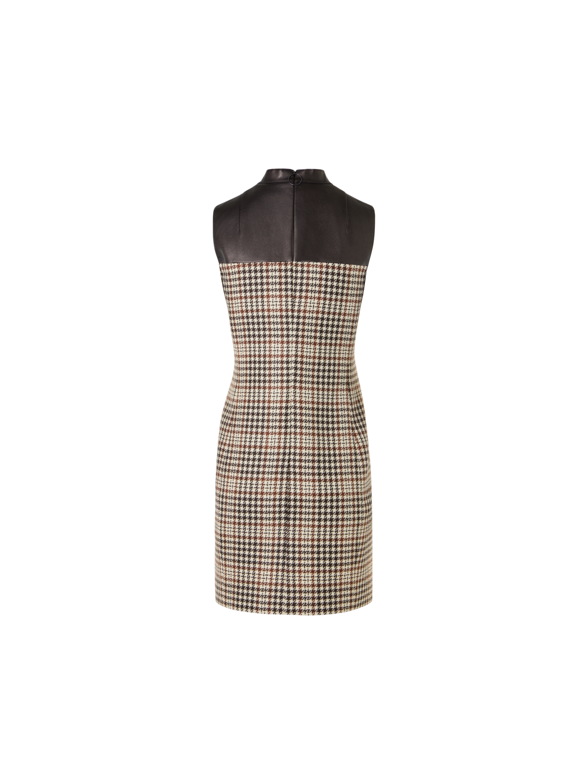 Designer Ärmelloses Mini-Etuikleid aus kariertem Tweed - Bunt