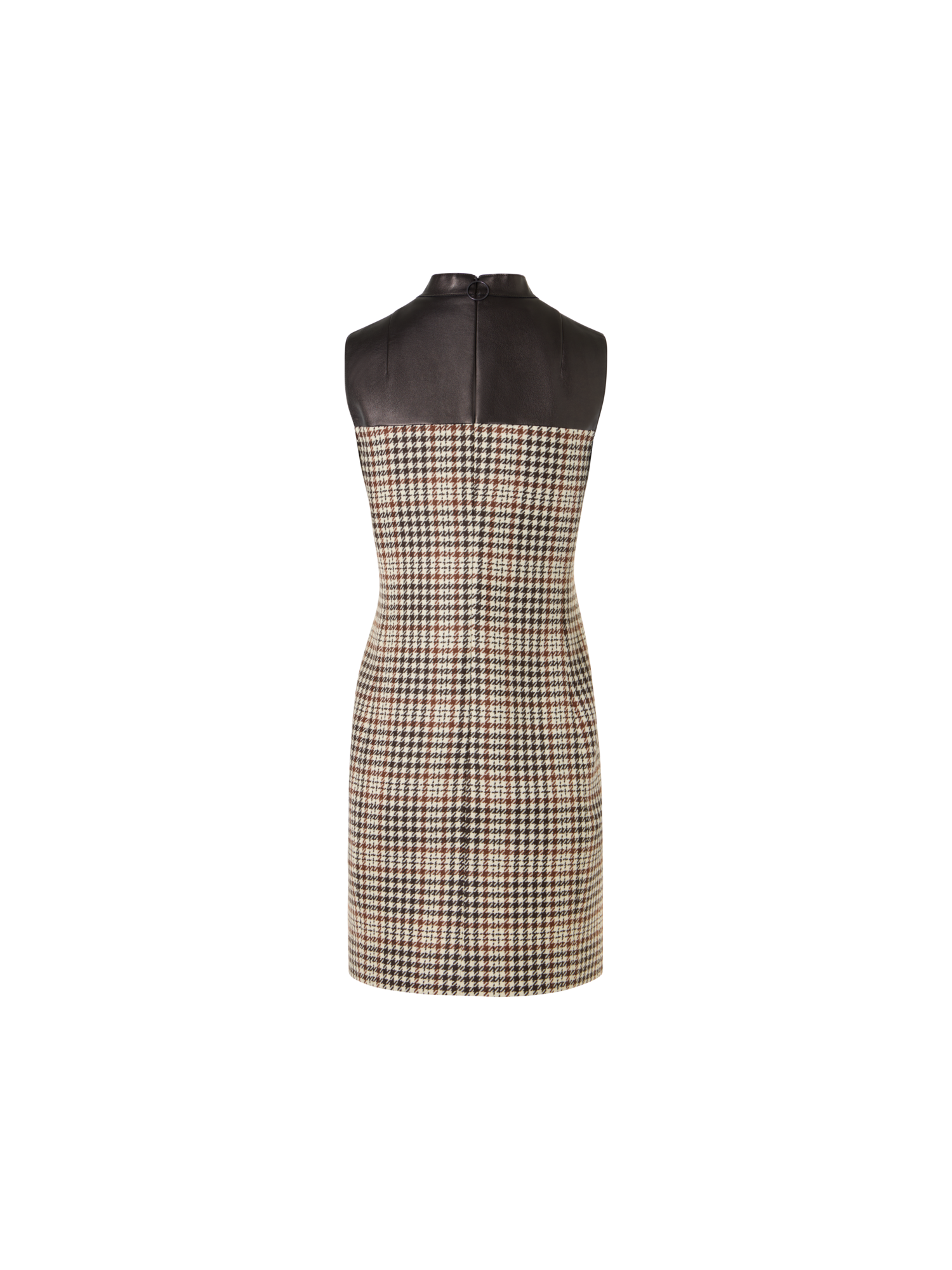 Designer Ärmelloses Mini-Etuikleid aus kariertem Tweed - Bunt