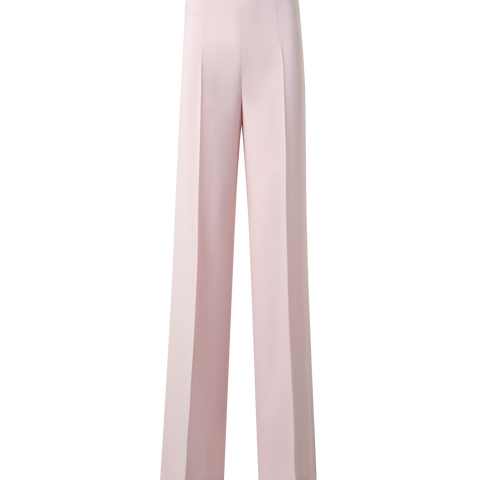 Gerade Woll-Doubleface-Hose mit weitem Bein