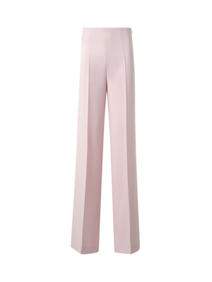 Designer Weite Gerade Hose aus Woll-Doubleface - Rosa