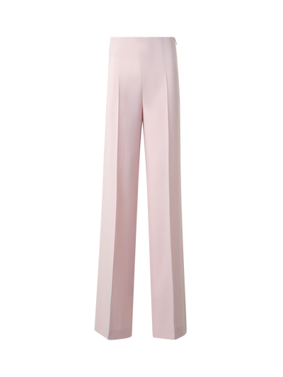 Designer Weite Gerade Hose aus Woll-Doubleface - Rosa