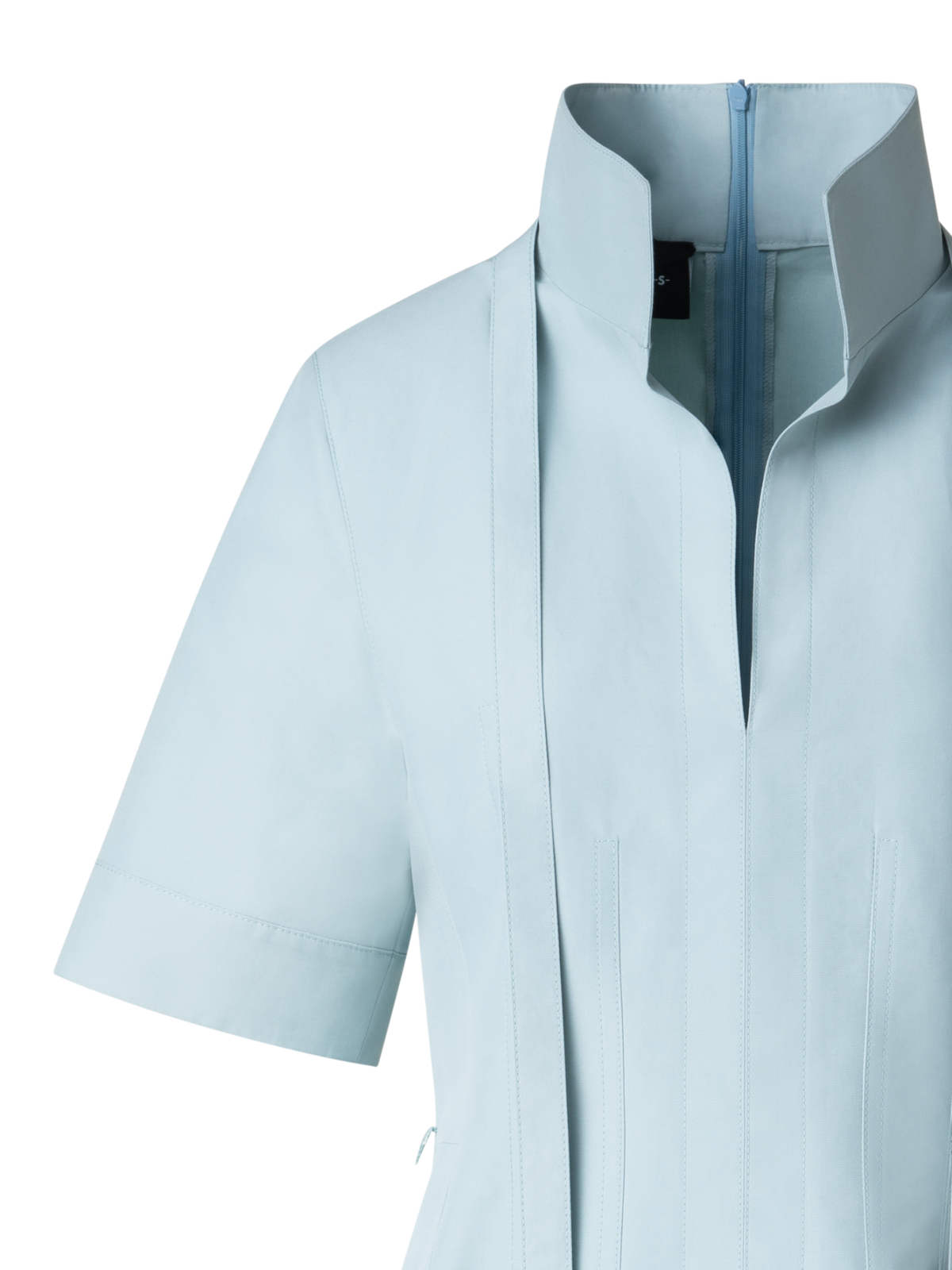 Designer Midikleid aus Baumwolle - Blau