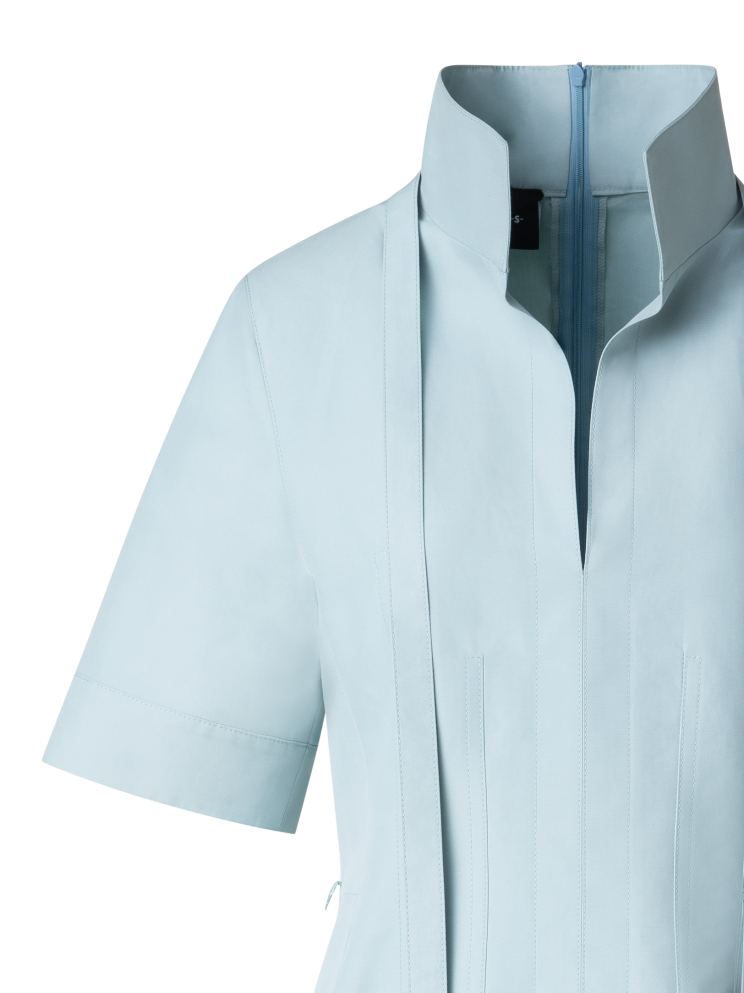 Designer Midikleid aus Baumwolle - Blau