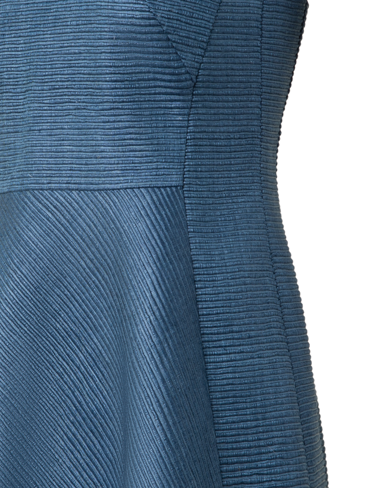 Designer Seiden-Cocktailkleid mit A-Linien-Rock - Blau