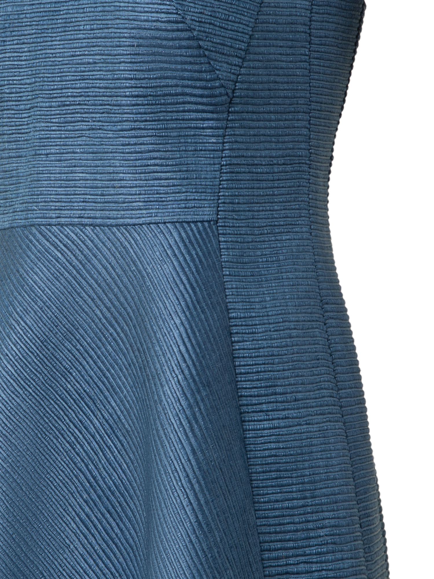 Designer Seiden-Cocktailkleid mit A-Linien-Rock - Blau